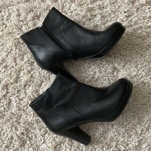 Le Style Black Leather Ankle Boots - Size 38 Made in Portugal